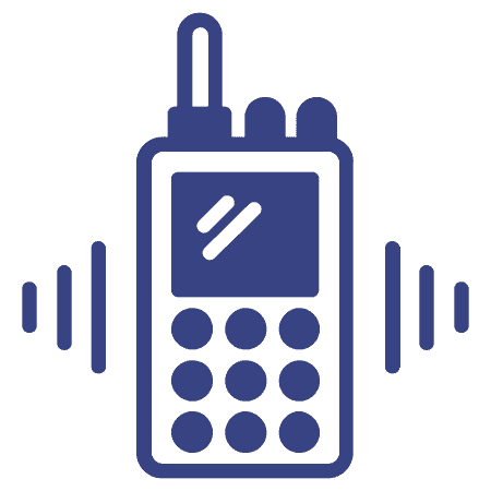 Two-way radio walkie-talkie icon